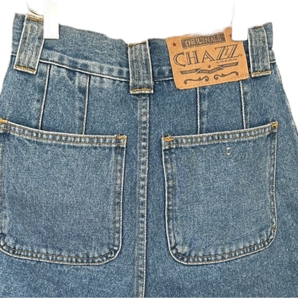 CHAZZZ by Charles Ghailian Vintage 90s Embroidered Daisy No Stretch Denim Shorts - Picture 7 of 14